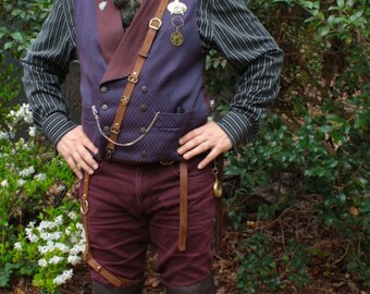 Leather Leg Harness Belt, Steampunk Wasteland Costume, Adjustable Holster  Garter - Etsy