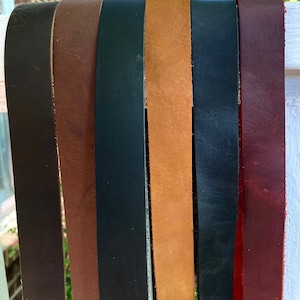Leather Strap, 1" wide Brown /Black leather strip 30, 45, 60, 72, 80 inch long, make your own purse straps or belt with these