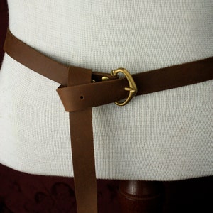 Medieval Leather Belt 1 Wide Long Belt Viking - Etsy