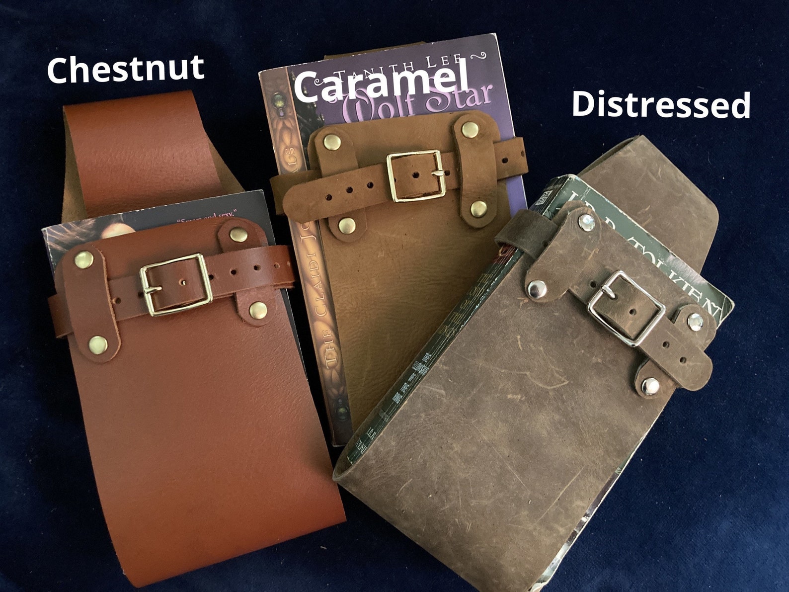 Book holster belt book holder genuine leather book cover Etsy