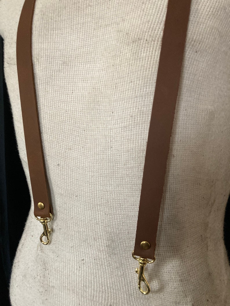 Purse straps. Replacement leather 3/4 strap w/ snap hook, swivel hook leather purse strap brown, black, brass, silver, antique brass image 5