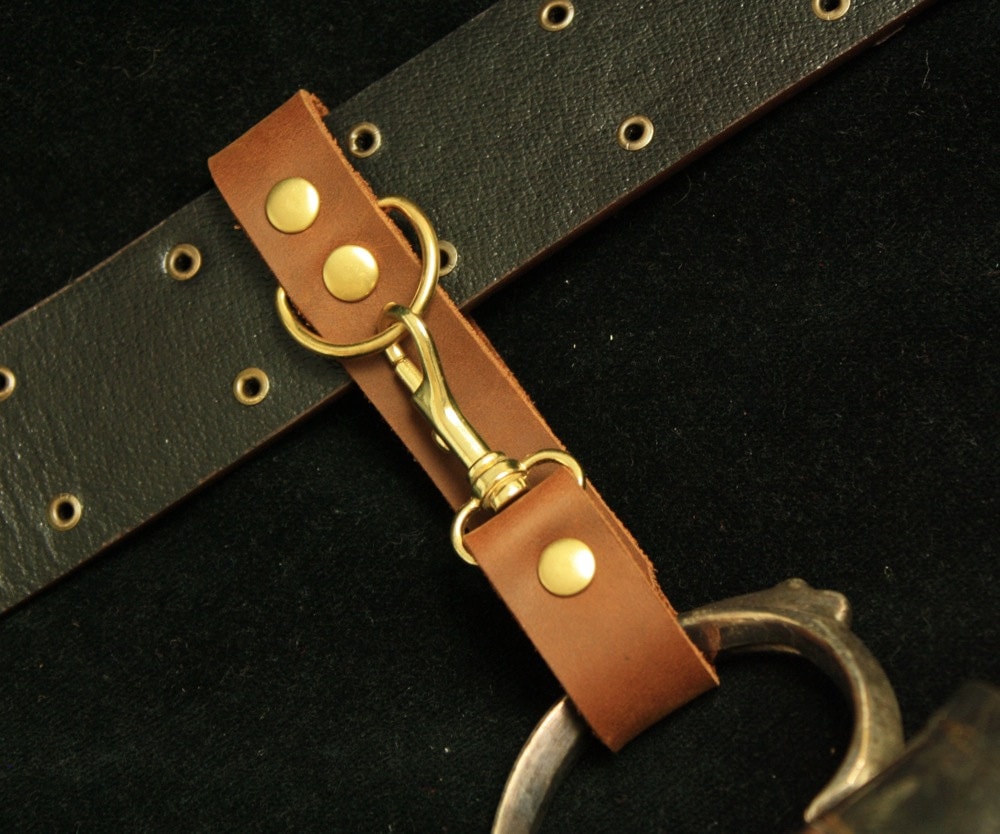 Mug Frog, tankard strap, stein/Cup Hook, mug holder, belt cup holder, real leather, for SCA LARP