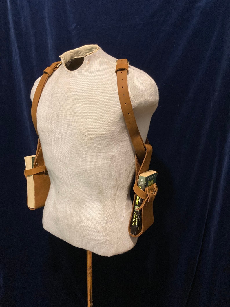 Leather Book Holsters on Suspenders, Critical Role Caleb Widogast Cosplay