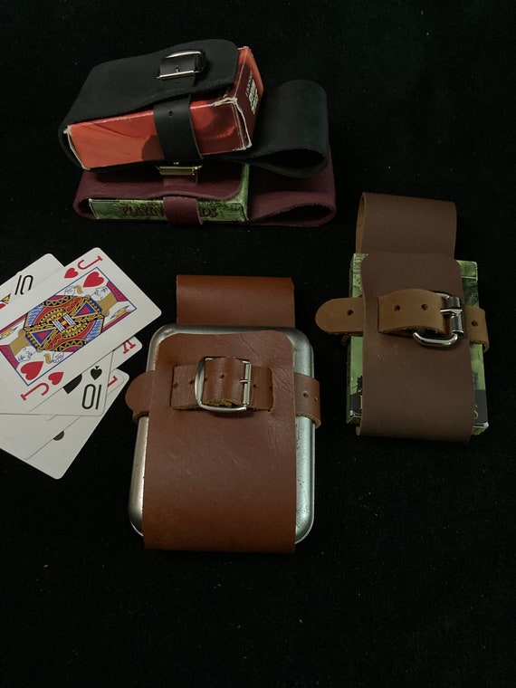 Leather Card Holster, Belt Pouch for Tarot, Playing Cards - Etsy