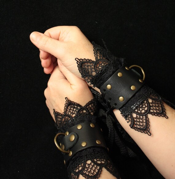 Retrò Steampunk ACCESSORI collare Polsini in Pizzo