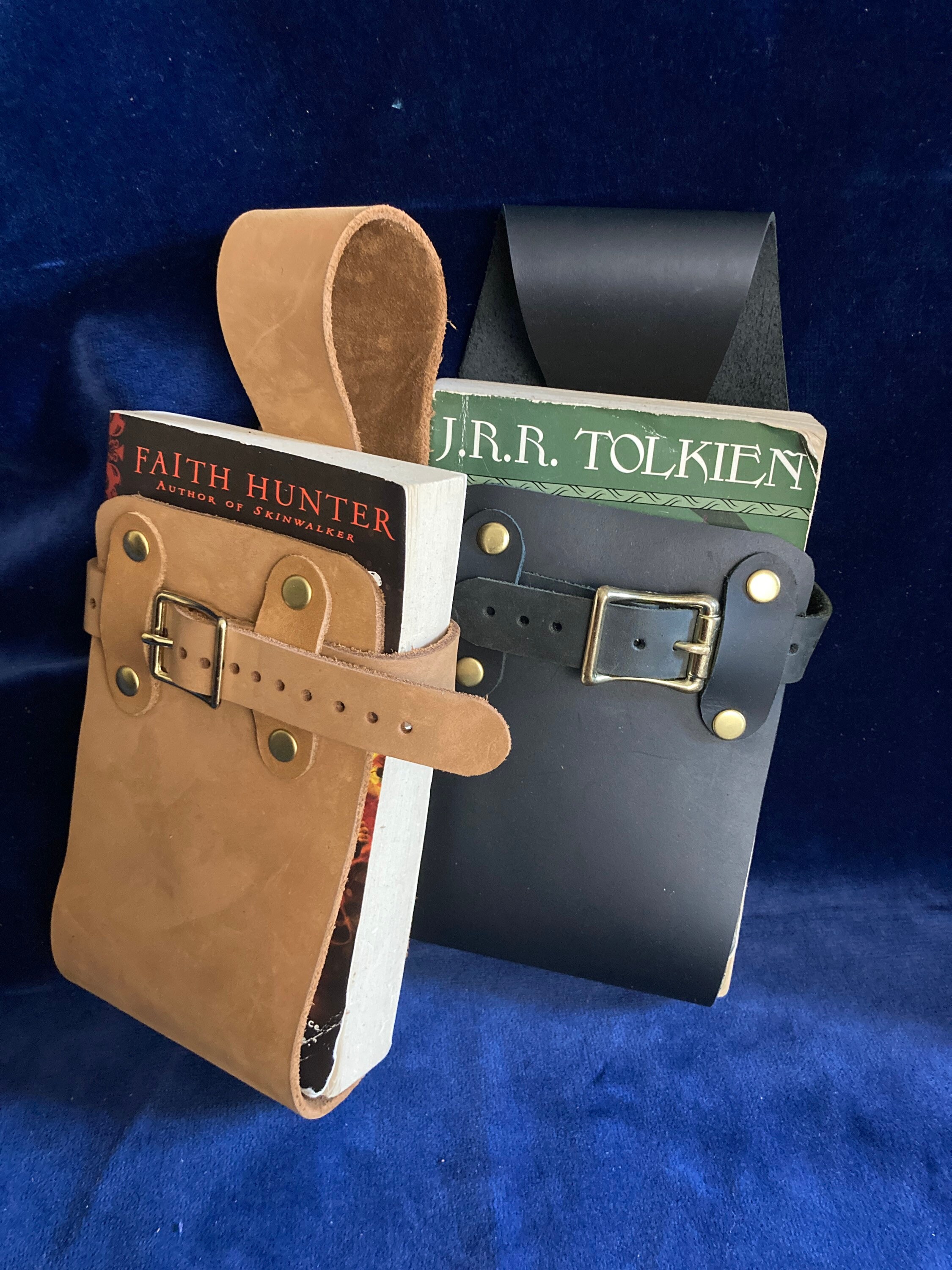 Book holster, belt book holder, leather scrap book cover, Belt scabbard