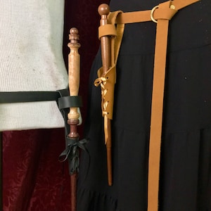 Leather Wand Holster - hang your own wand from your belt, or one of mine.