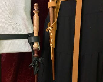Leather Wand Holster - hang your own wand from your belt, or one of mine.