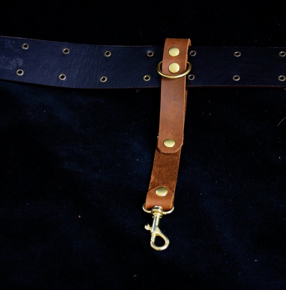 Mug Frog, tankard strap, stein/Cup Hook, mug holder, belt cup holder, real leather, for SCA LARP