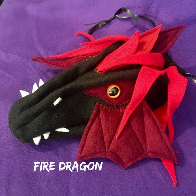 Dice Bag dragon DragonBorn Large drawstring pouch Purse purple dragon, red Dragon, great valentines present, rpg gamer gift dnd pathfinder fire black and red
