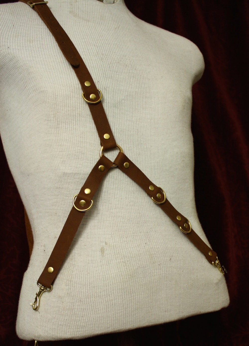 Leather Suspenders single Shoulder Bandolier, Black, Brown Braces, Shoulder  Strap, Steampunk, Pirate, Fetish, Dungeon, Costume, Burning Man 