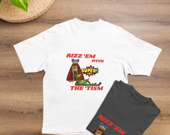 Camiseta con estampado de Frog Rizz / Regalo con meme sobre autismo y neurodivergencia, camiseta irónica, aceptación del autismo