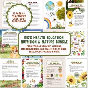 Kids Natur & Ernährung Aktivitätenbuch: Gesundheitserziehung zu Hause (Digitaler Download)