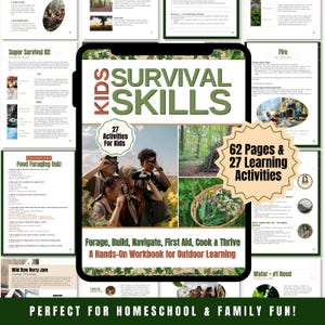 Guía de supervivencia en la naturaleza para niños: Cuaderno de trabajo sobre técnicas de supervivencia, estudio de la naturaleza para la educación en el hogar, educación naturalista (PDF)