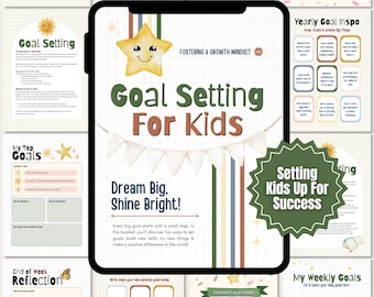 Werkbladen doelen stellen voor kinderen | Activiteiten met een groeimindset | Afdrukbare pdf voor kinderen