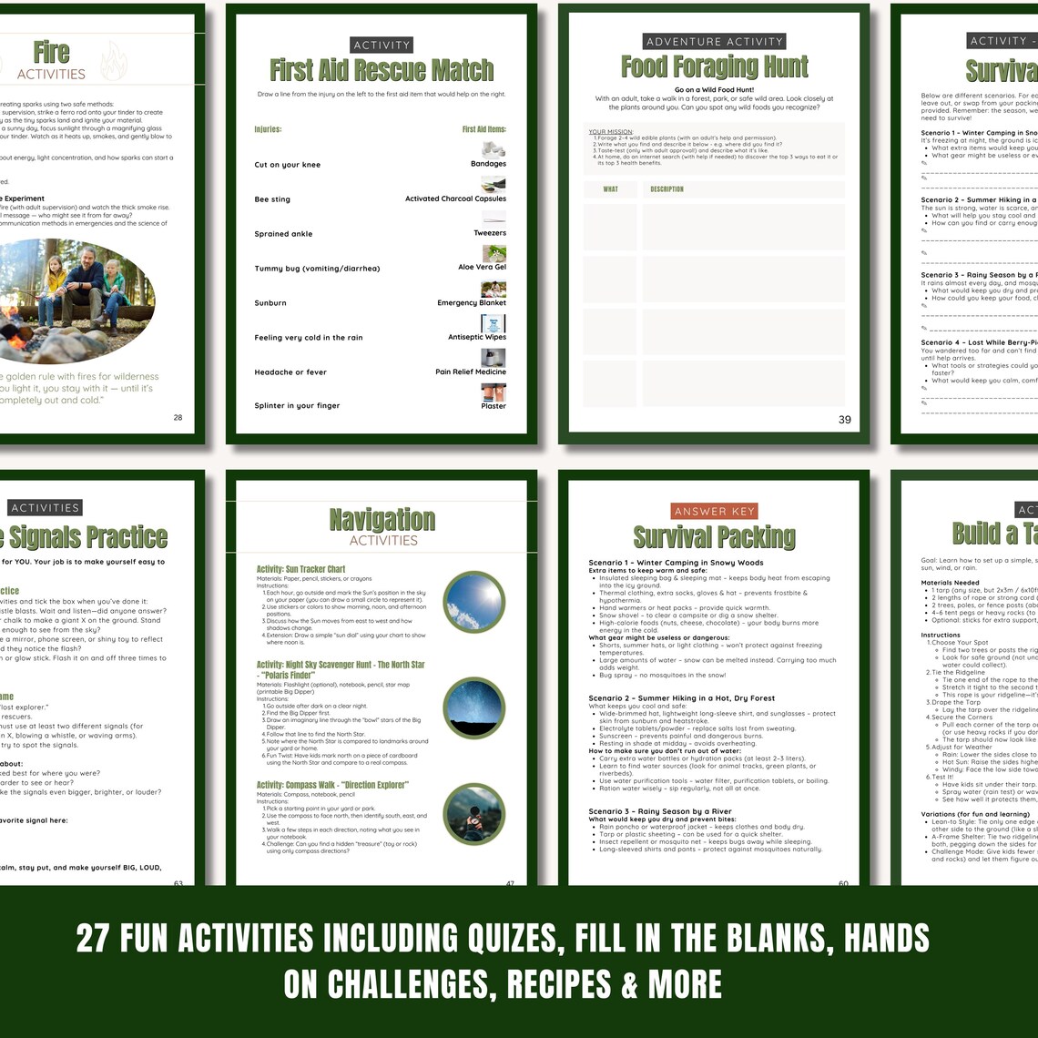 Kids Wilderness Survival Guide: Bushcraft Workbook, Homeschool Nature ...