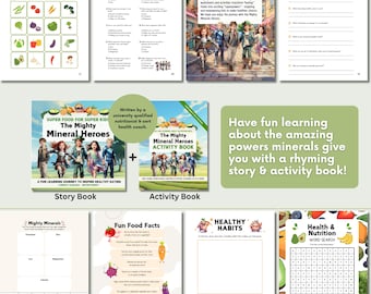 Kids Nutrition Education Bundle: Storybook & Activity Worksheets (PDF Download)