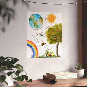 Pósteres verticales mate inspirados en la naturaleza: arte mural relajante, decoración del hogar, láminas motivacionales, regalo para amantes de la naturaleza, citas coloridas