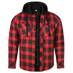 Langarm-Flanellhemd mit Kapuze, gemütliches Karo-Flanellhemd - perfekte Mischung aus Hemd und Jacke