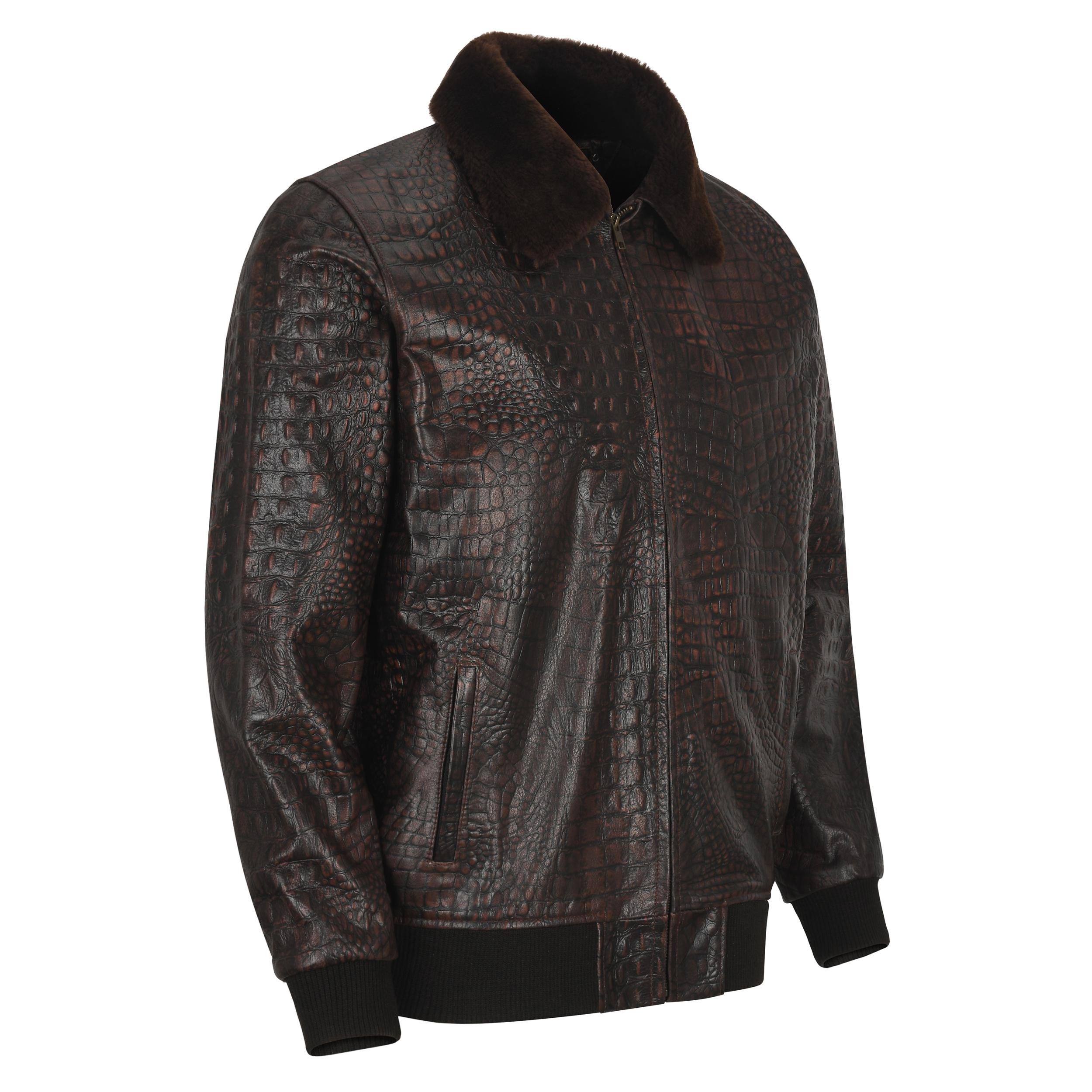 Exotic Leather Jacket, Crocodile-style Finish - Etsy
