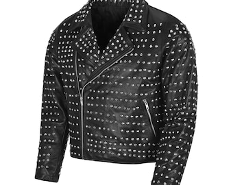 Post Apocalyptic Style |Punk Rock Leather Jacket with Metal Studs