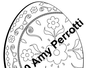 Easter Egg Coloring Page Printable file