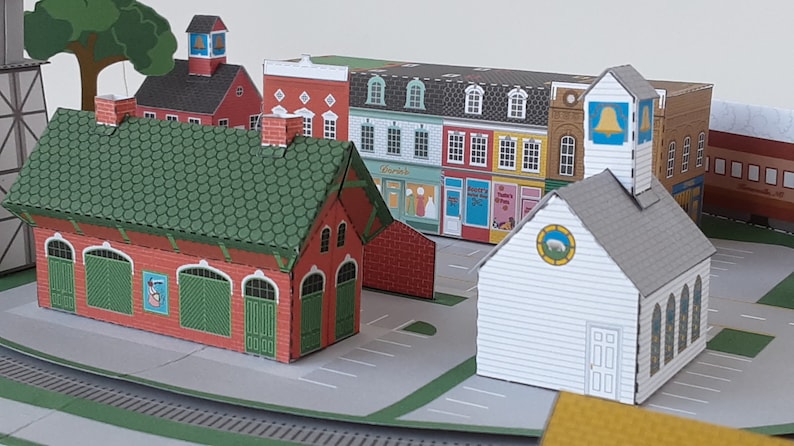 Model Train Layout Printable PDF Paper Craft - Etsy