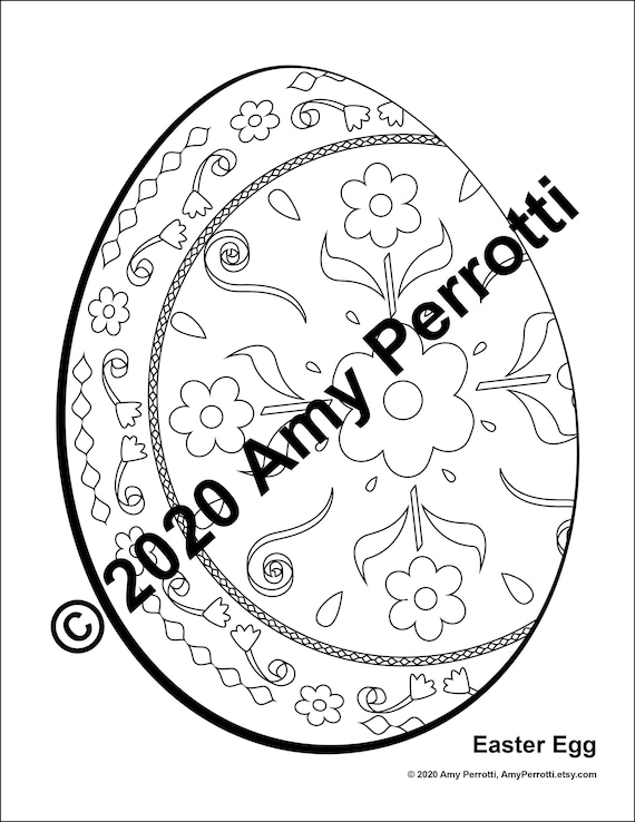 Easter Egg Coloring Page Printable file
