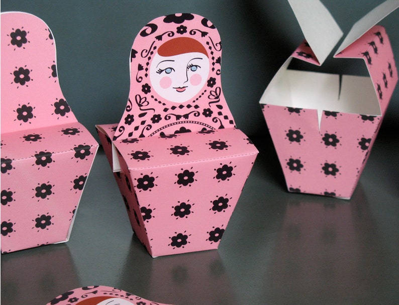 Matryoshka Party Kit Printable Files, Russian Dolls, Babushka Dolls, Nesting Dolls image 4