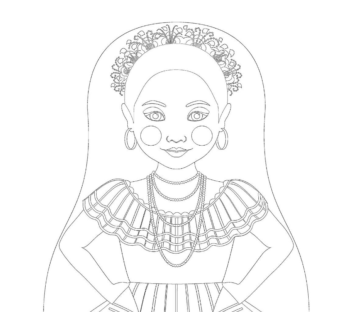 Nicaraguan Coloring Sheet Printable File Traditional Folk - Etsy
