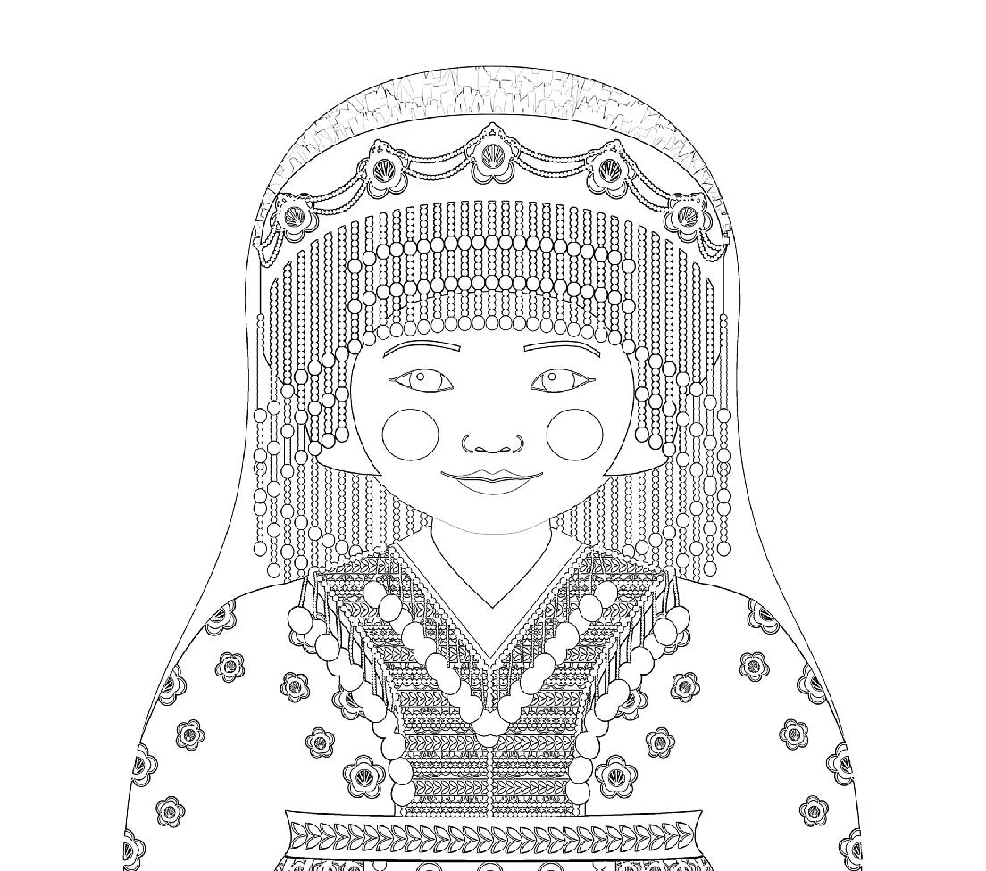 Coloring Set - Hmong Girls (PDF)