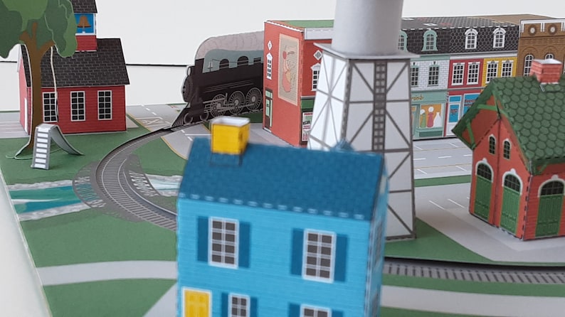 Model Train Layout Printable PDF Paper Craft - Etsy