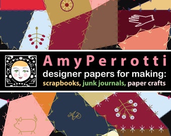 Papier imprimable Crazy Quilt, Pages de scrapbooking steampunk victorien (téléchargement numérique)