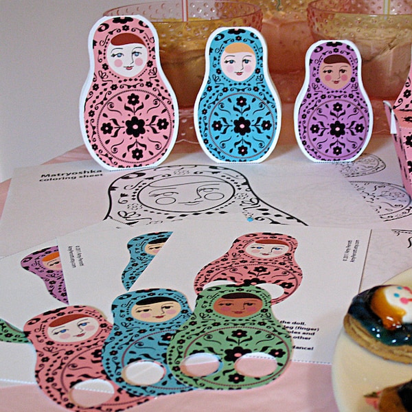 Matryoshka Party Activities Printable File, Nesting Dolls - Etsy