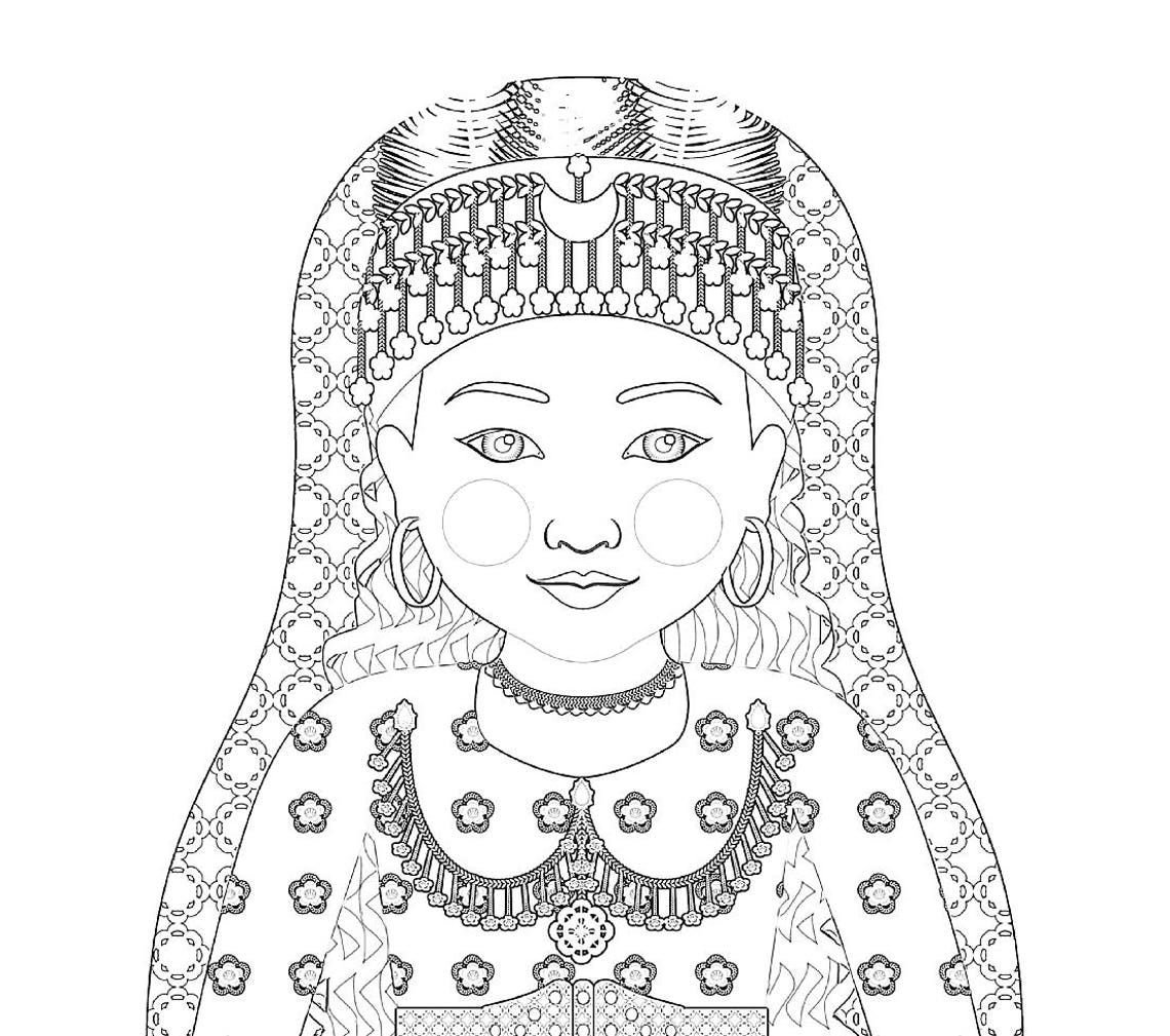 Assyrian Coloring Sheet Printable File, Traditional Folk Dress ...
