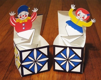 Jack in the Box Pop Up Printable file DIY Toy Crafts