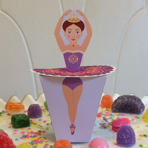 Ballerina Sugar Plum Fairy Favor Box Printable file