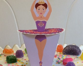 Ballerina Sugar Plum Fairy Favor Box Fichier imprimable