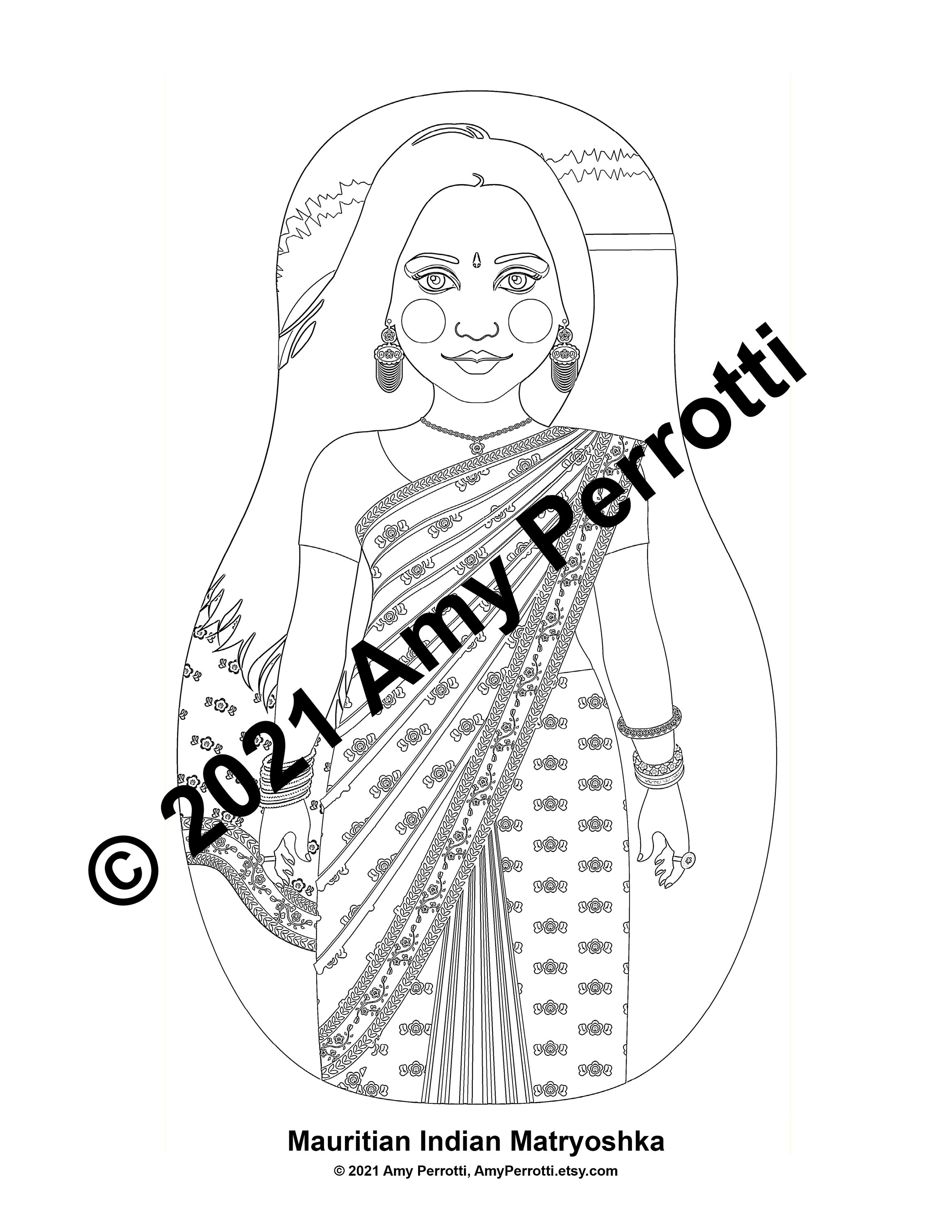 Mauritian Indian Diaspora Coloring Sheet Printable File - Etsy