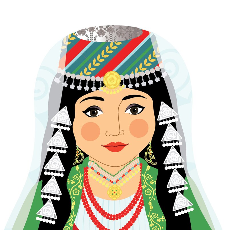 Lebanese Wall Art Print features cultural traditional dress Etsy