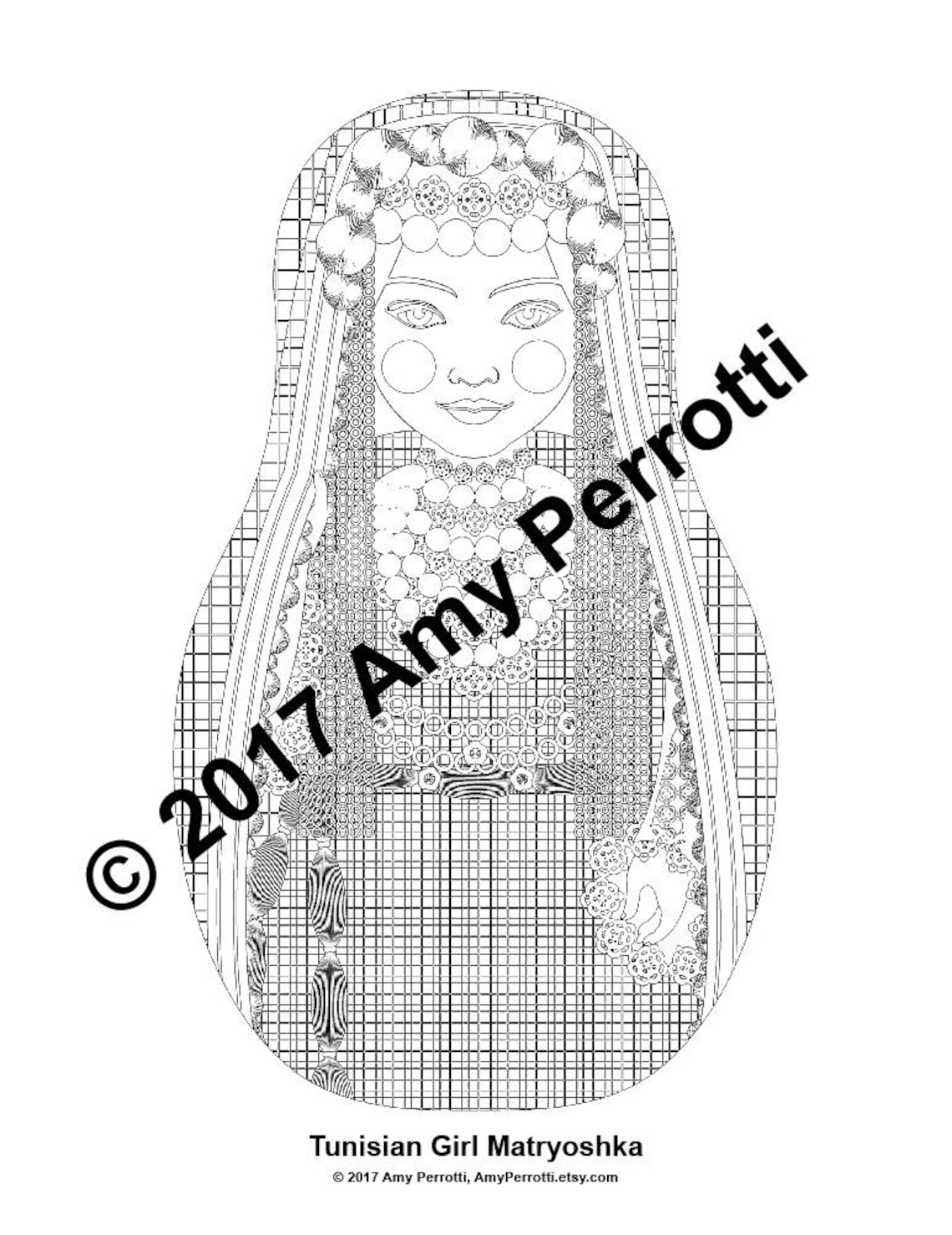 Tunisian Coloring Sheet Printable File Traditional Folk - Etsy