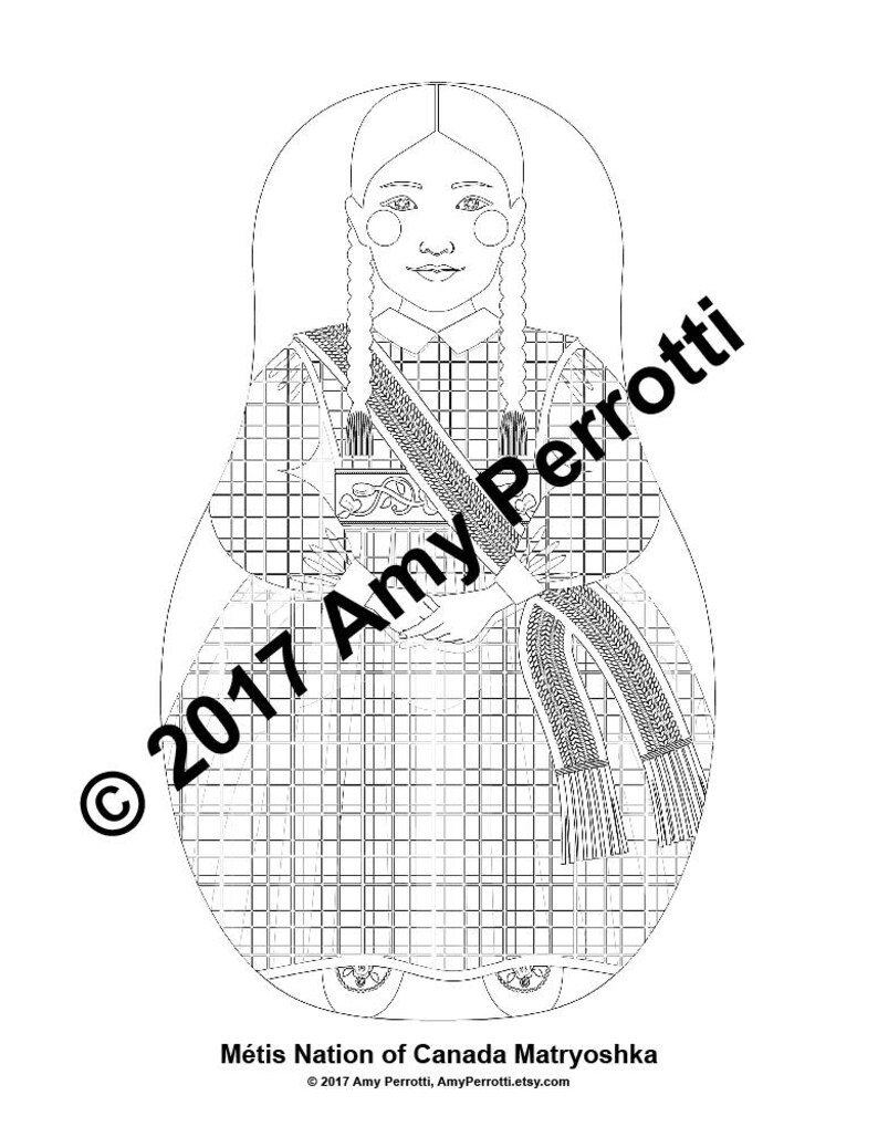 Métis Nation of Canada Coloring Sheet Printable File Etsy