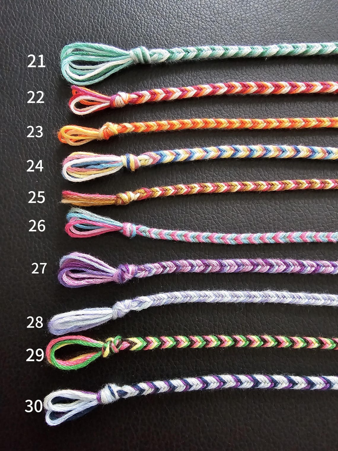 Bracelet Perlé Fait Main Coloré - Taille Réglable, Perles De Rocaille, Style Bohème - 8