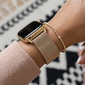Milanesiskt Apple Watch-armband serie 11/10/9/8/7/6/5/SE/SE 2/SE 3/Ultra/Ultra 2/Ultra 3 för iWatch-armband 38 40 41 42 44 45 46 49 mm klockarmband