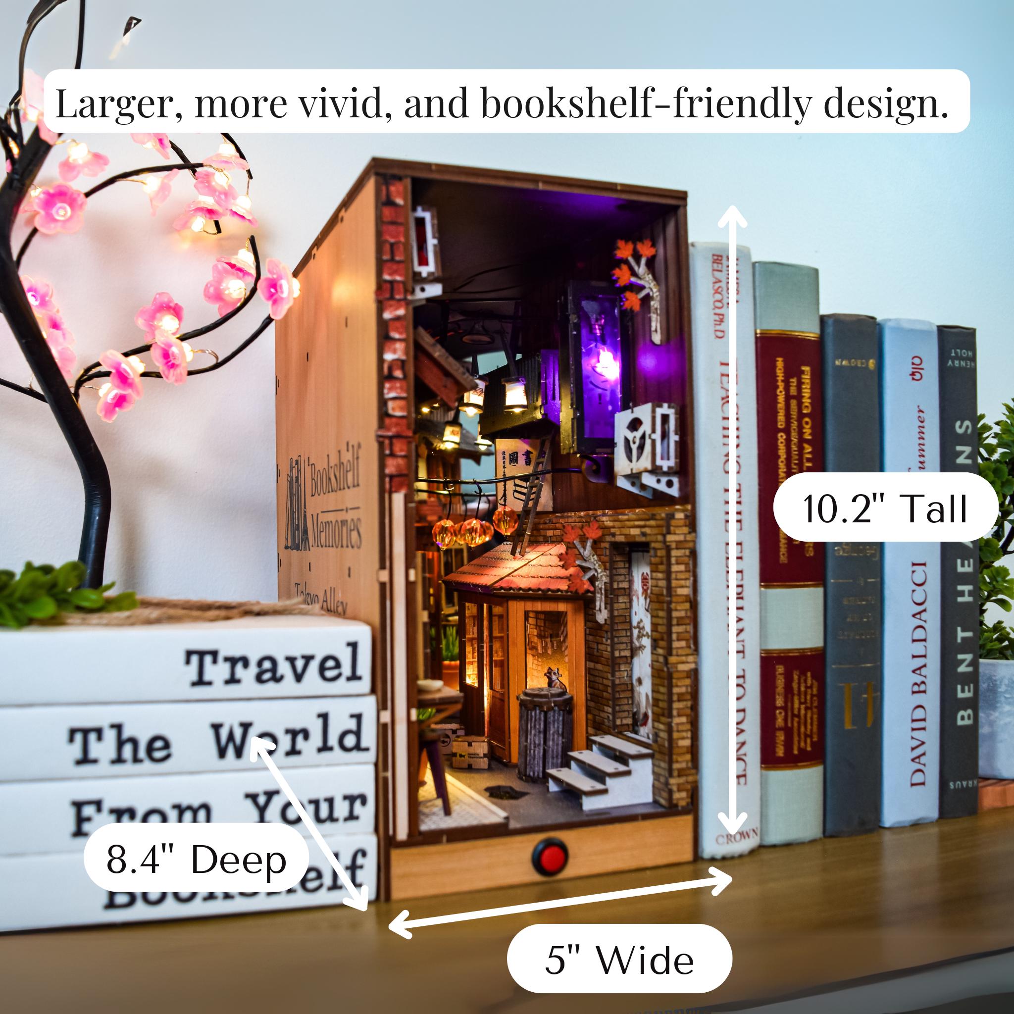 Tokyo Alley Book Nook DIY 3D Kit Decorative Bookend Japan Book