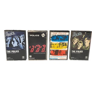 ポリス各種ビンテージカセット、80年代オリジナルレトロアナログテープカートリッジ、象徴的なイギリスのロックアルバム、希少なコレクターズアイテム