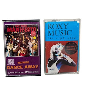 ロキシー ミュージックのビンテージ カセット、1970/80 年代のオリジナル レトロ アナログ テープ カートリッジ、イギリスの象徴的なアルバム、希少なコレクターズ アイテム