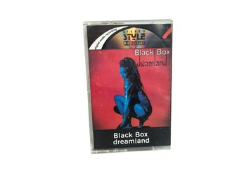 May include: A vintage cassette tape for the album "dreamland" by Black Box. The cover features a woman in blue against a red background. The cassette case is clear plastic with the Stereo Style Dolby logo.