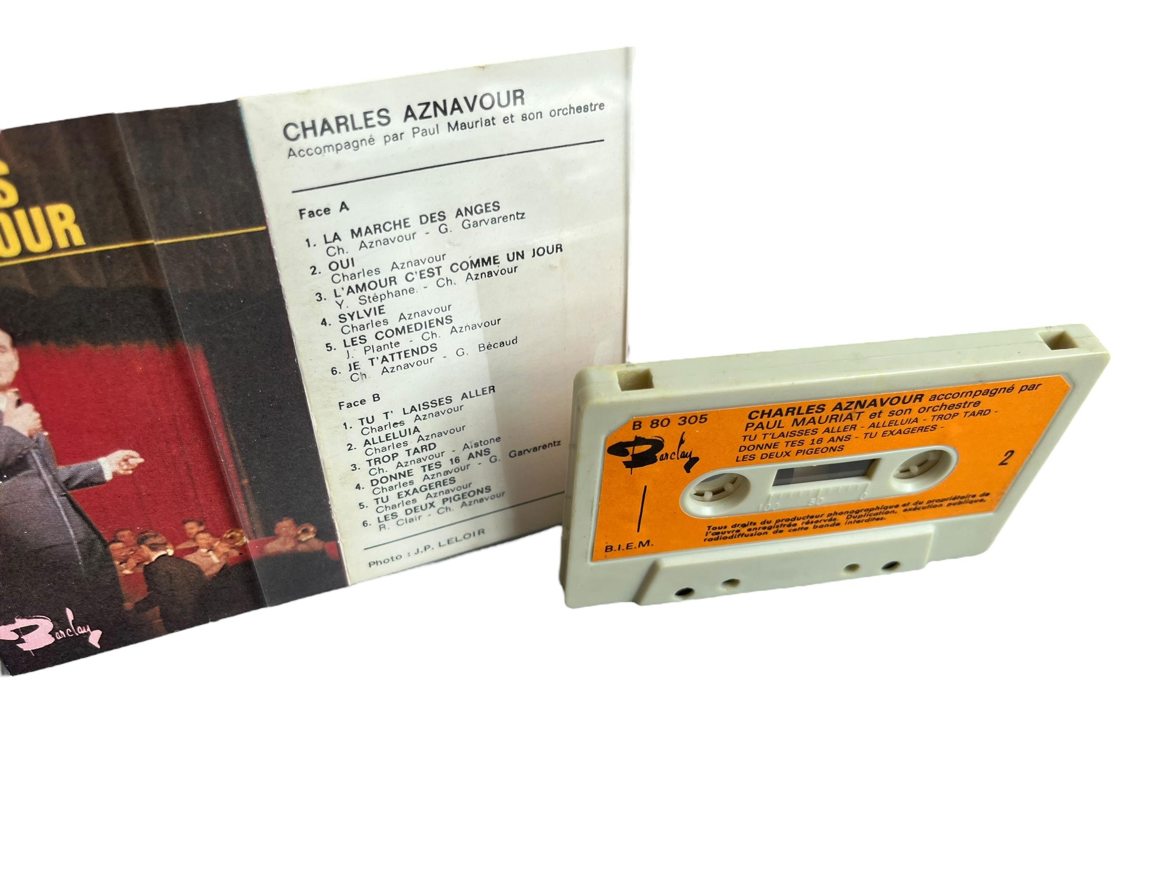 Charles Aznavour Rare Vintage 1960-80's French Pop Cassette Tapes Albums, image size:2400x1800