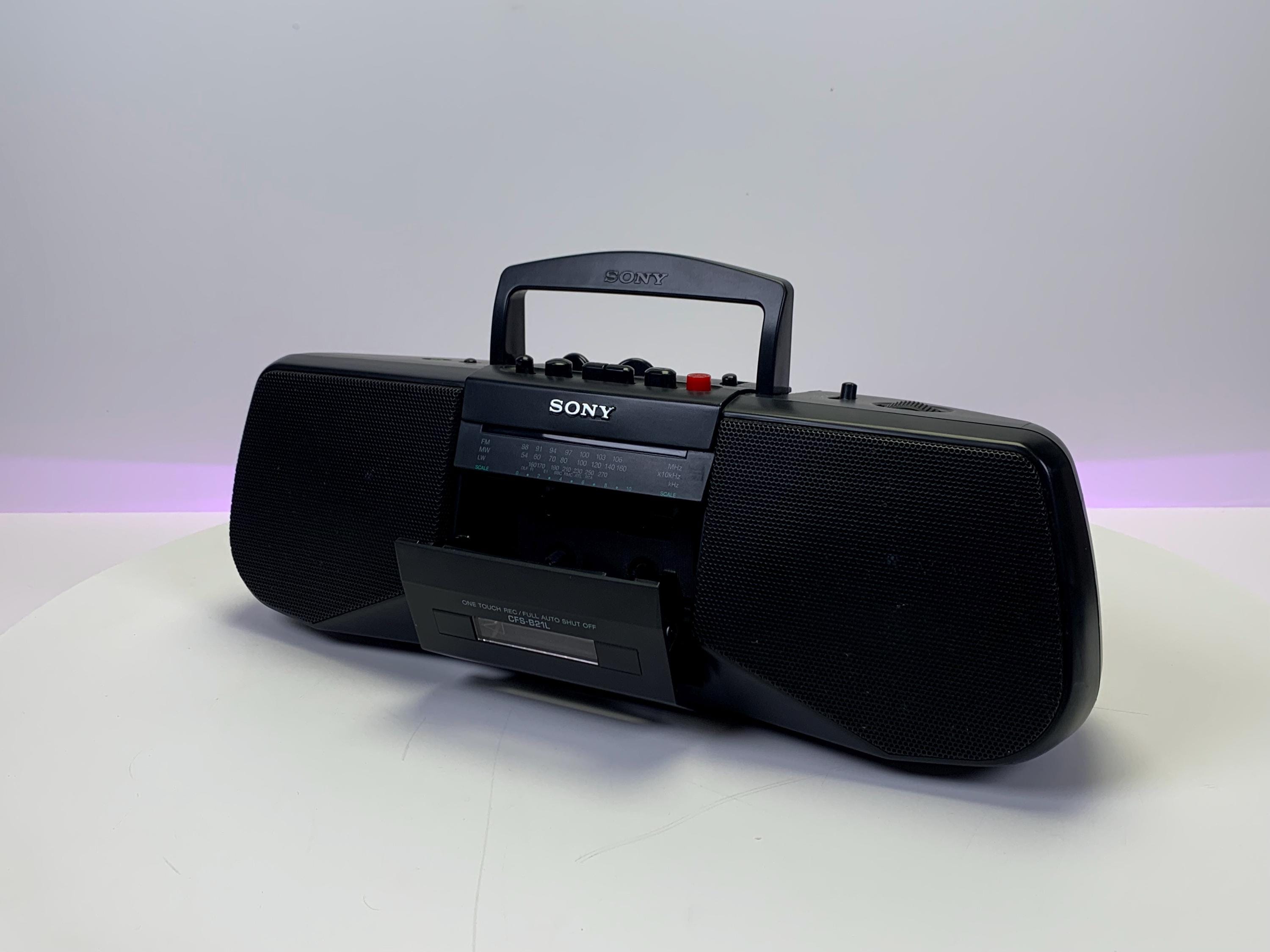 SONY CFS-636 カセットレコーダー Sony CFS-B21L – Vintage Portable AM/FM Radio Cassette Player